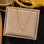 18K Gold Plated Geometric Zircon Pendant Necklace Stainless Steel