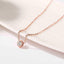 18K Gold Plated Geometric Zircon Pendant Necklace Stainless Steel