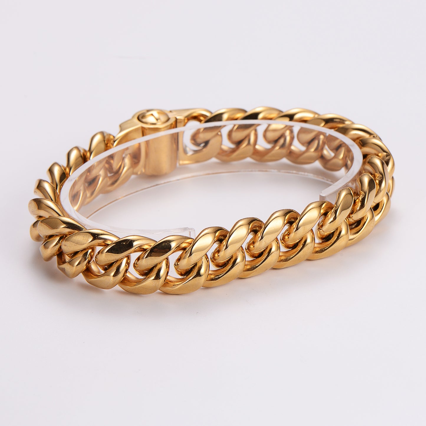 18K Gold Plated Stainless Steel Cuban Link Bracelet