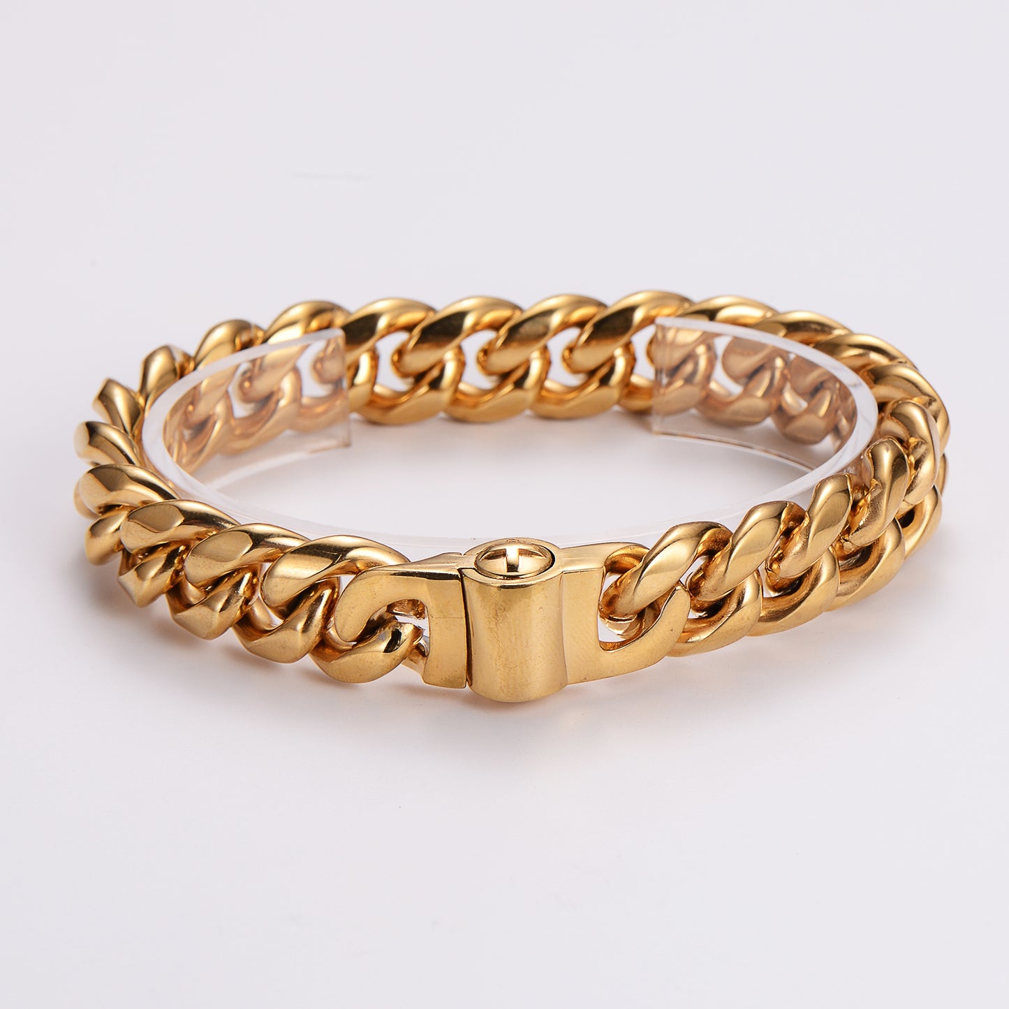 18K Gold Plated Stainless Steel Cuban Link Bracelet