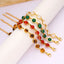 18K Gold Plated Stainless Steel Agate and Tigereye Bohemian Beaded Bracelet