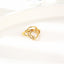 18K Gold Plated Abstract Face Adjustable Stainless Steel Ring