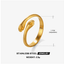 18K Gold Plated Stainless Steel Minimalist Open Ring