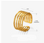 18K Gold Plated Stainless Steel Adjustable Open Line Ring