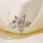 18K Gold Plated Stainless Steel Pentagram Adjustable Open Ring