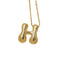 304 Stainless Steel Gold Plated Bubble Letter Necklace