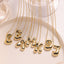 304 Stainless Steel Gold Plated Bubble Letter Necklace