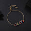 304 Stainless Steel Gold Plated Zircon Bamboo Adjustable Bracelet