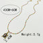 304 Stainless Steel Gold Plated Colorful Enamel Tortoise Zircon Pendant Necklace