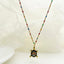 304 Stainless Steel Gold Plated Colorful Enamel Tortoise Zircon Pendant Necklace