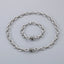 304 Stainless Steel Knot Design Necklace and Bracelet Set