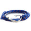 Sky Blue Fishhook Alloy Rope Layered Unisex Bracelet