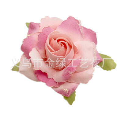 Elegant Rose Flower Hair Clip and Brooch for Weddings and Events