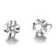 Fashion Heart Shape Alloy Inlay Zircon Ear Studs