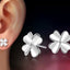 Fashion Heart Shape Alloy Inlay Zircon Ear Studs