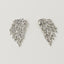 Retro Angel Wings Feather Alloy Earrings with Diamond Accents