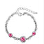 Shiny Heart Crystal Women's Bracelet - Korean Style Ocean Heart Design