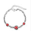 Shiny Heart Crystal Women's Bracelet - Korean Style Ocean Heart Design