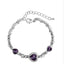 Shiny Heart Crystal Women's Bracelet - Korean Style Ocean Heart Design