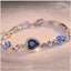 Shiny Heart Crystal Women's Bracelet - Korean Style Ocean Heart Design