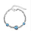 Shiny Heart Crystal Women's Bracelet - Korean Style Ocean Heart Design