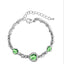 Shiny Heart Crystal Women's Bracelet - Korean Style Ocean Heart Design