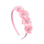 Children's Handmade Diamond-Studded Polygonal Flower Headband Set of 4