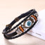 Ethnic Vintage Eye Multi-Layered Adjustable Leather Beaded Bracelet