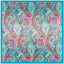 Bohemian Floral Silk-Like Large Square Scarf 90cm x 90cm