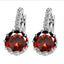 Silver-plated Crystal Sunflower Zircon Earrings