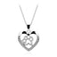 New Fashion Love Peach Heart Necklace Love Dog Paw Hollow Diamond Pendant Necklace Wholesale
