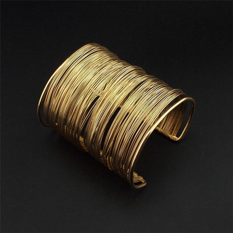 Hip-Hop Retro Solid Color Alloy Wholesale Bangle