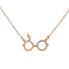 Deathly Hallows Glasses Pendant Necklace in Gold and Silver Lightning Bolt Design