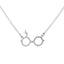 Deathly Hallows Glasses Pendant Necklace in Gold and Silver Lightning Bolt Design