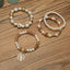 4 Piece Starfish Tree Pearl Beaded Women's Bracelet Set