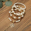 4 Piece Starfish Tree Pearl Beaded Women's Bracelet Set