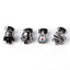 4 Piece Set Hip-Hop Punk Geometric Zircon Alien Warrior Copper Ear Studs