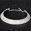 Simple Style Zircon Inlay Multi-Layer Crystal Choker Necklace for Women