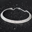 Simple Style Zircon Inlay Multi-Layer Crystal Choker Necklace for Women