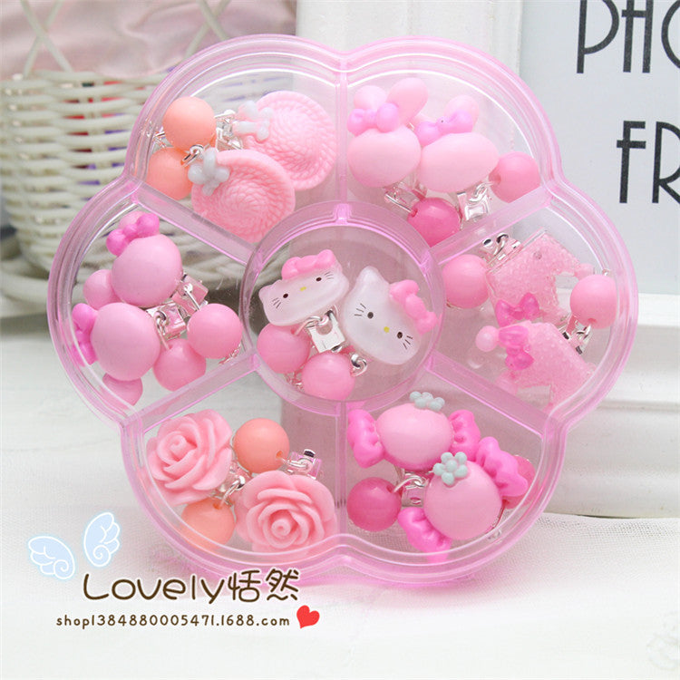 Children's Jewelry Ear Clip Set Non-hole Earrings Cartoon Earrings