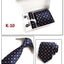 Men's 6-Piece Tie Set with Pocket Square and Clip Gift Box