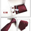 Men's 6-Piece Tie Set with Pocket Square and Clip Gift Box