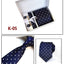 Men's 6-Piece Tie Set with Pocket Square and Clip Gift Box