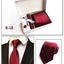 Men's 6-Piece Tie Set with Pocket Square and Clip Gift Box