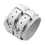 Hip-hop Double-Row Leather Alloy Bangle Bracelet