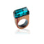 Casual Geometric Wood Resin Handmade Fashion Rings