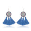 Fashion Sun Flower Tassel Long Alloy Earrings