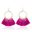 Bohemian Woolen Tassel Hoop Earrings