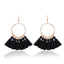 Bohemian Woolen Tassel Hoop Earrings