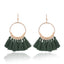 Bohemian Woolen Tassel Hoop Earrings